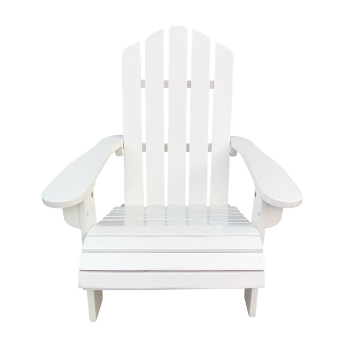 Giga children's outdoor or indoor Adirondack arm chair, sturdy wooden seat with wide armrests for kids' outdoor or indoor use