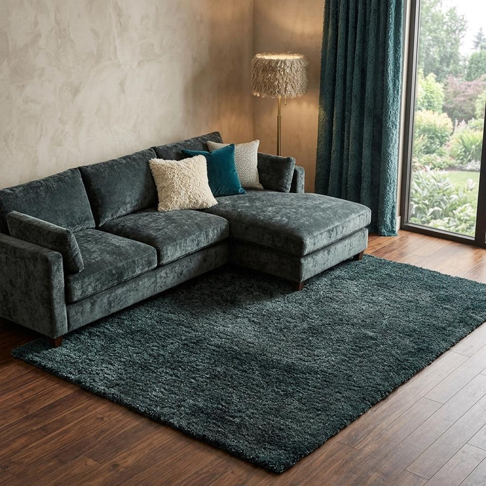 8' X 11' Shag Hand Tufted Area Rug (574437) - Charcoal