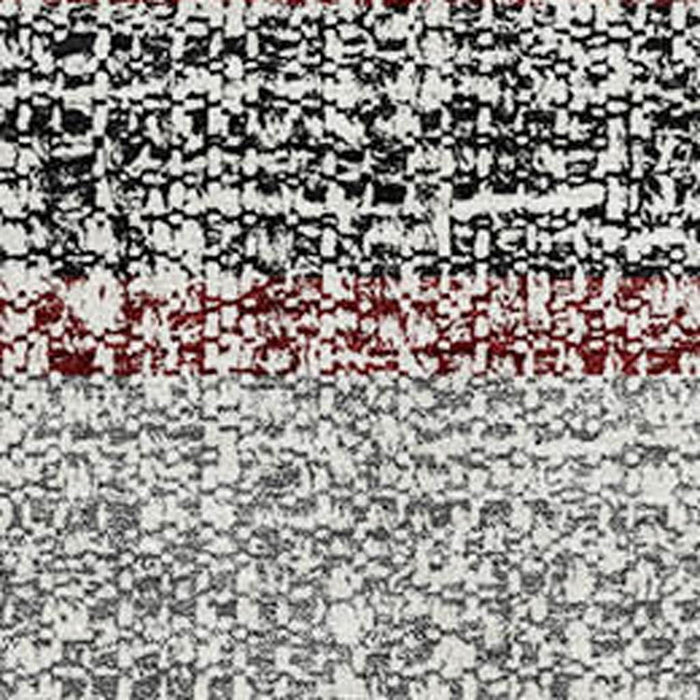 10' X 14' Striped Washable Area Rug With UV Protection (718593) - Burgundy / Gray
