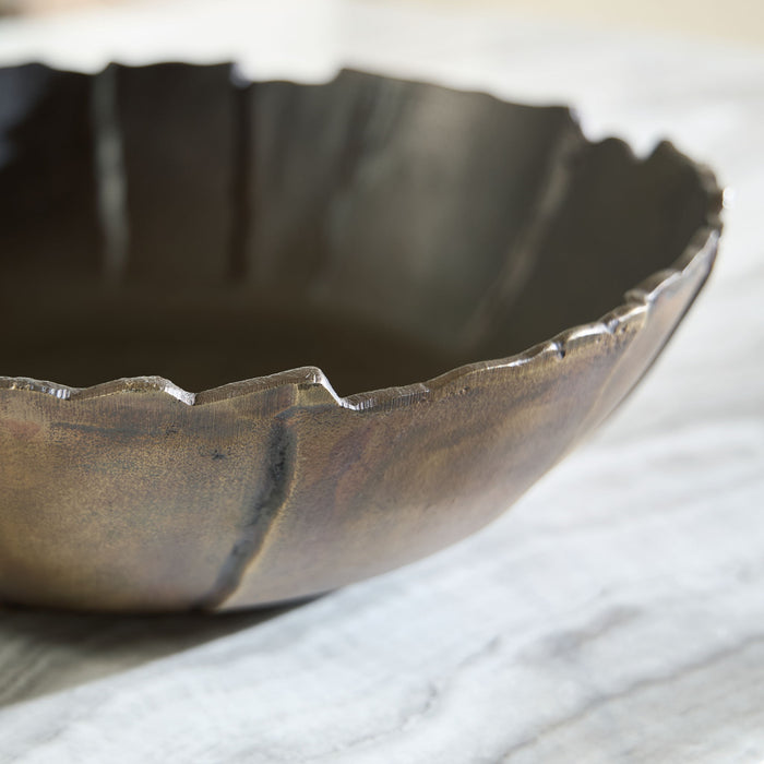 Aideman Aidman - Bowl - Black / Antique Gold Finish
