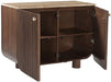 Mango wood sideboard by Meridian Furniture featuring a sleek, natural finish and modern design with ample storage space.
