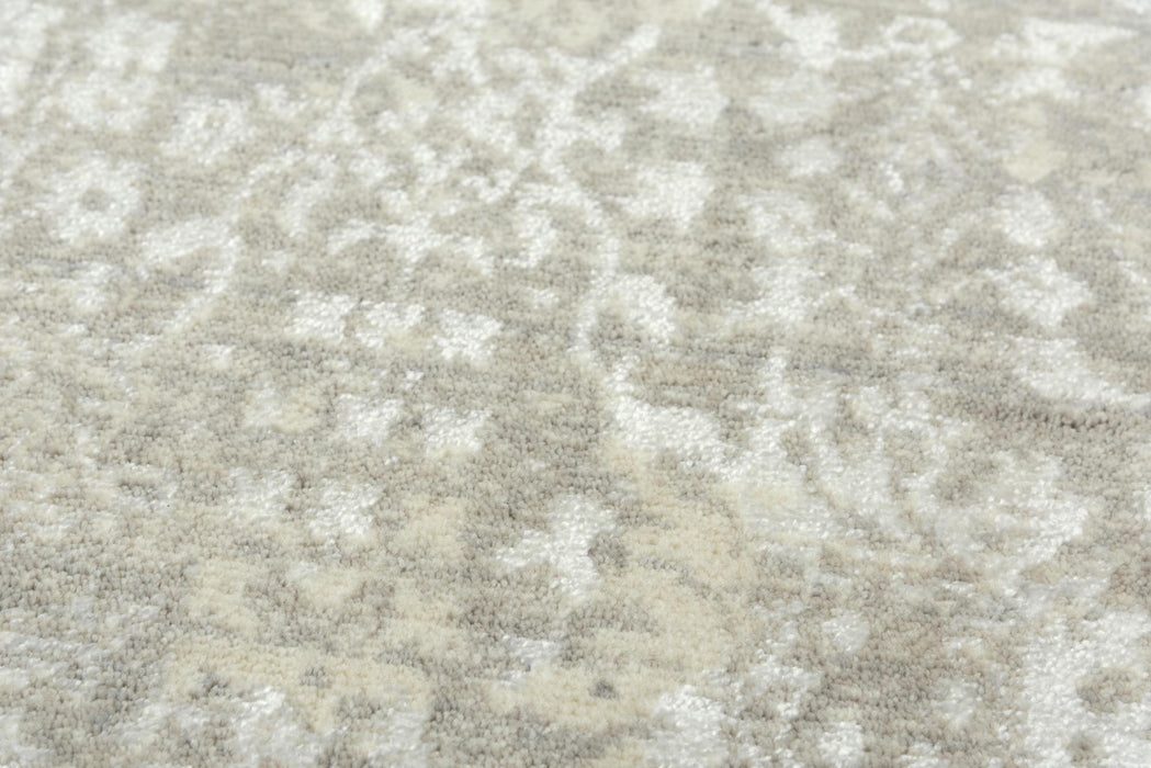 9' X 12' New Zealand Lambs Wool Oriental Hand Carved Handmade Area Rug (747269) - Gray / Beige