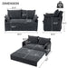 Giga pull out sofa bed with side storage, convertible sleeper sofa couch, and built-in USB-C charging ports in a modern living room setting