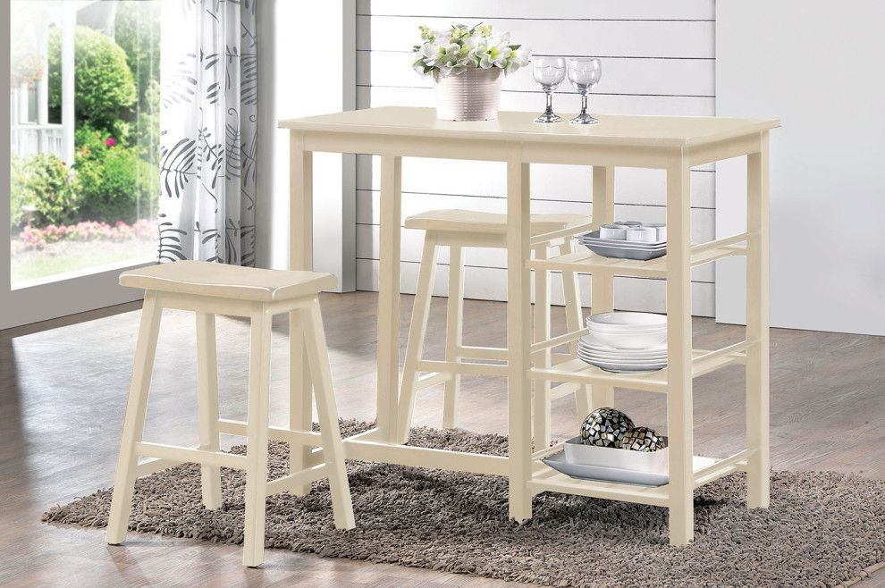 Solid Wood Console Table - Beige