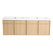 Wall-mounted Giga bathroom vanity with resin sink and soft-closing doors, showcasing modern design and sleek storage space.