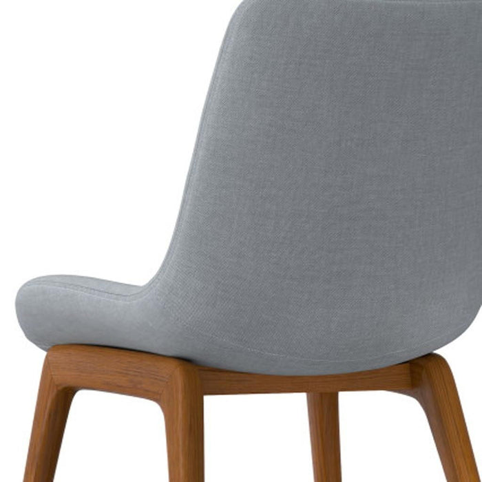 Solid Wood Dining Parsons Chairs (Set of 2) - Gray / Walnut