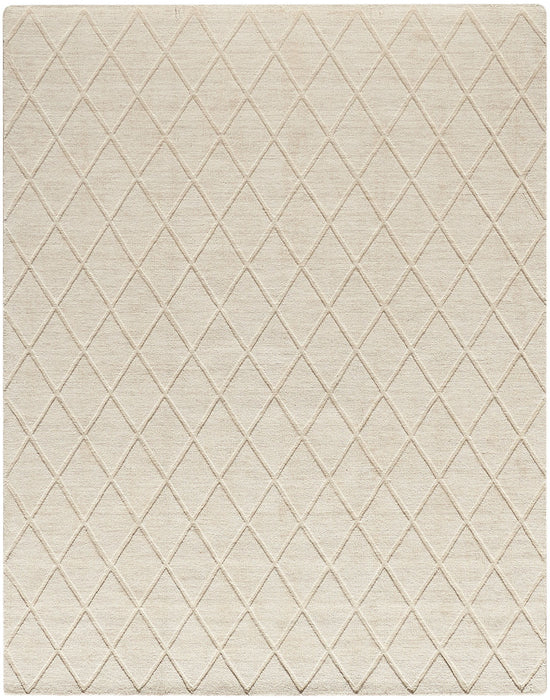 8' X 10' Wool Geometric Hand Woven Area Rug (573167) - Ivory