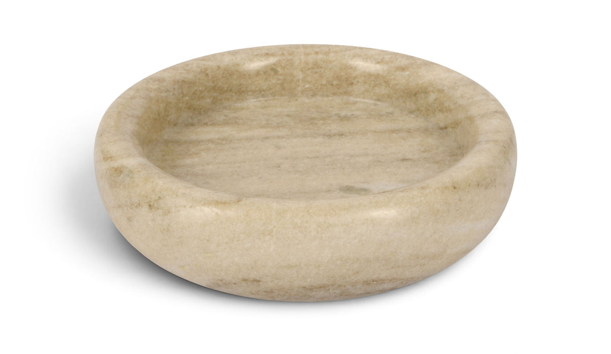 Marble tray by Meridian Furniture with a smooth, polished surface and elegant natural marble veining, ideal for decorative use.