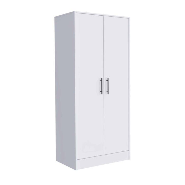 Tall Two Door Closet - White