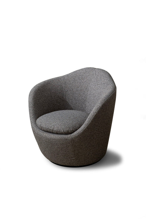 Cotton Blend Metal Lounge Chair (716379) - Gray