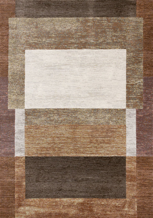 8' X 11' Geometric Area Rug (660104) - Brown / Beige