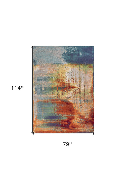 6' x 9' Abstract Area Rug - Orange