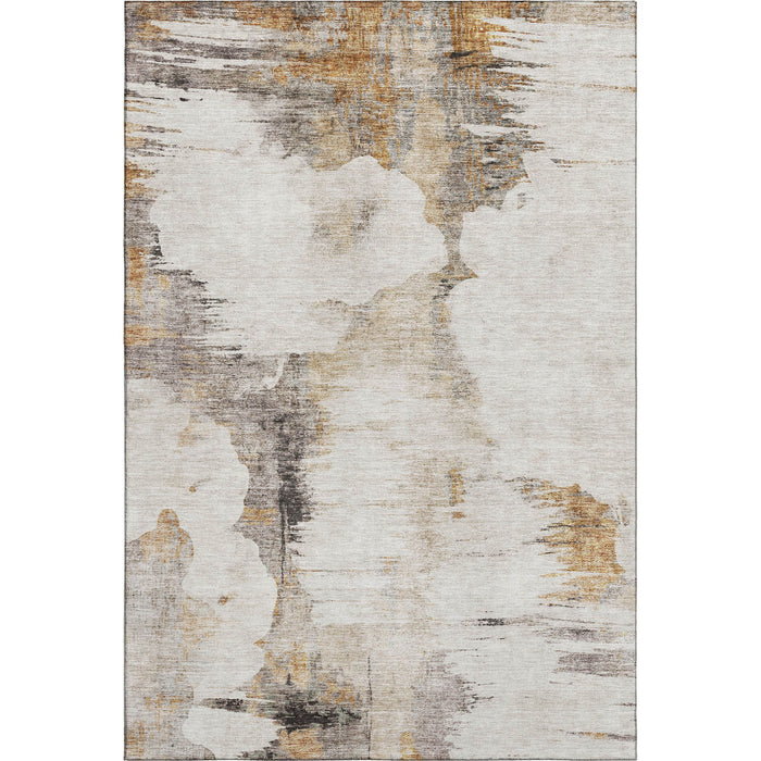 10' X 14' Abstract Washable Area Rug With UV Protection (657209) - Beige / Gray / Ivory