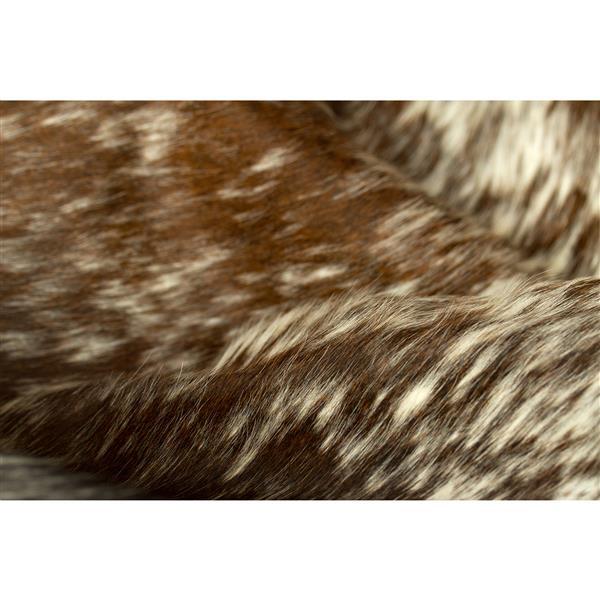 5' x 7' Cowhide - Area Rug - Chocolate And White