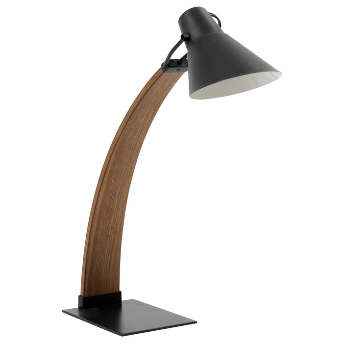 Noah - 22.25" Table Lamp - Walnut And Black