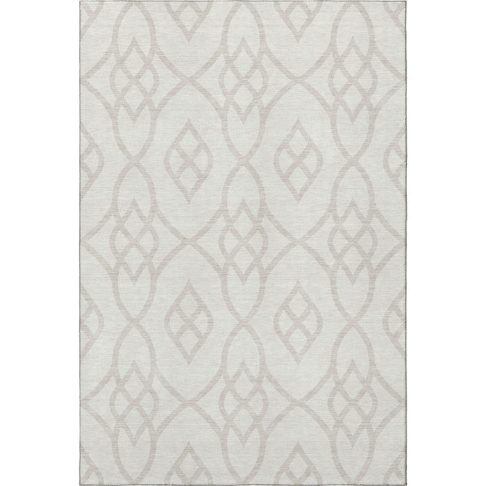 10' X 14' Trellis Washable Area Rug With UV Protection (670273) - Ivory / Beige