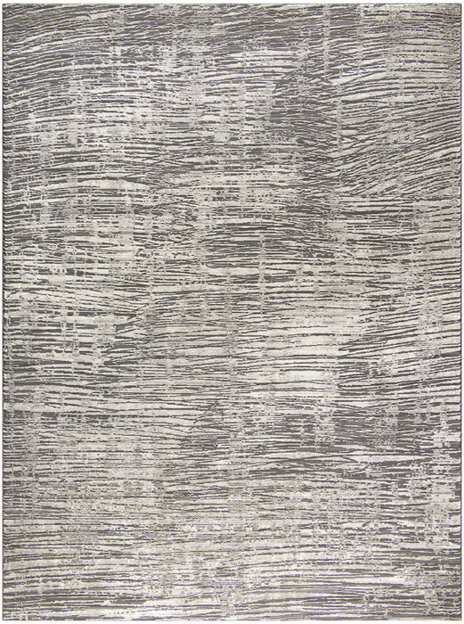 9' X 12' Abstract Non Skid Area Rug (551382) - Ivory / Gray