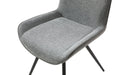 Gray fabric side chair from ESF, modern design with cushioned seat and sturdy legs, ideal for living rooms or offices.