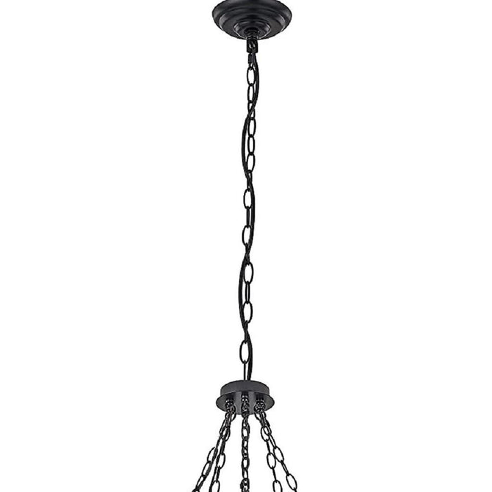 Candle Style Multi Light Metal Dimmable Chandelier - Brown And Black