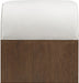 Velvet upholstered bench by Meridian Furniture featuring a sleek design and plush Sable velvet performance fabric.