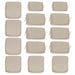 Giga 14-pack cushion covers for 7-piece wicker sectional sofa, zippered back and seat slipcovers in natural fabric with cushions.