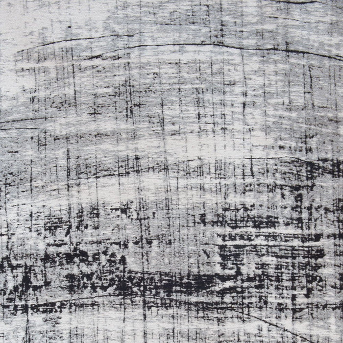 3' x 5' Abstract Non Skid Area Rug - Black And White