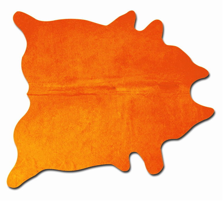 72" x 84" Cowhide Rug - Orange