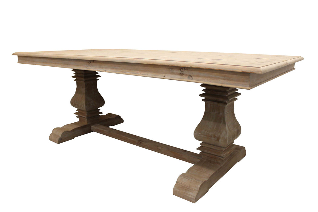 84" Solid Wood Dining Table - Gray