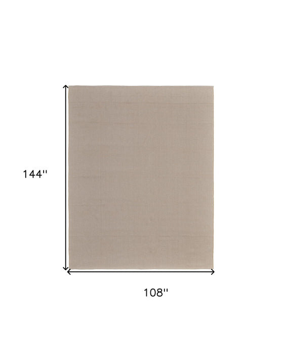 9' x 12' Hand Woven Area Rug - Ivory And Tan