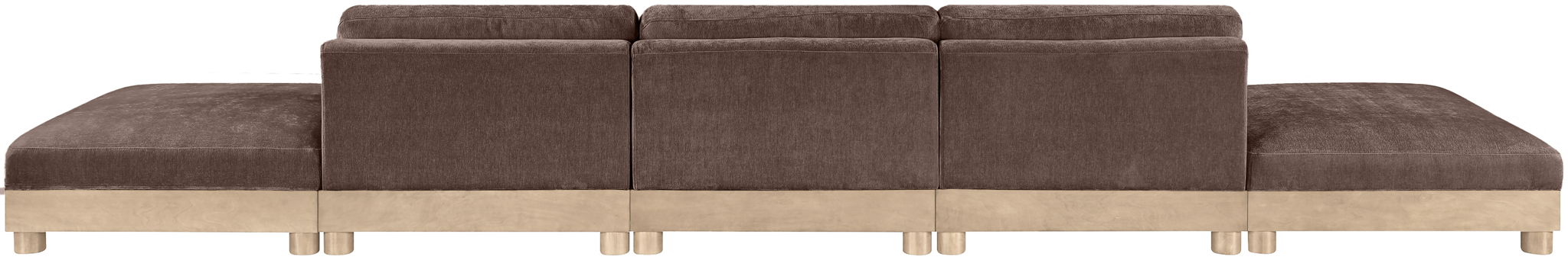 Turin - Chenille Fabric Upholstered Modular Sectional - Brown