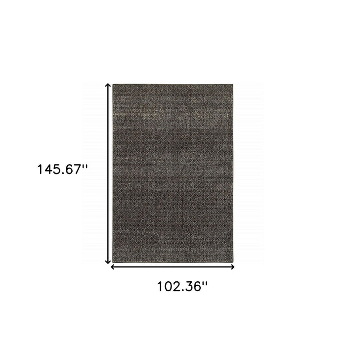 9' x 12' Geometric Power Loom Area Rug - Gray
