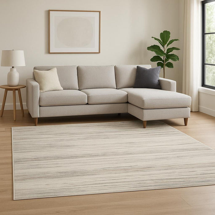 10' X 14' Abstract Distressed Area Rug (573761) - Ivory