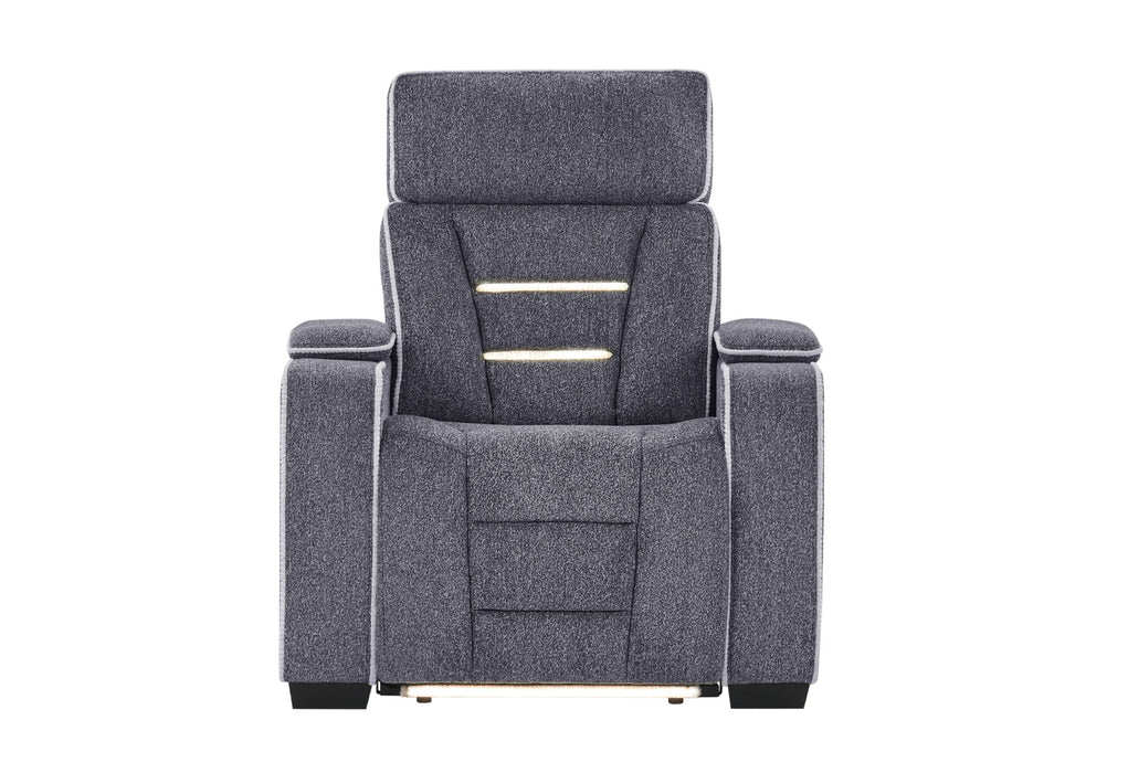 U1895 - P2 Recliner With IS And LED - Dark Gray