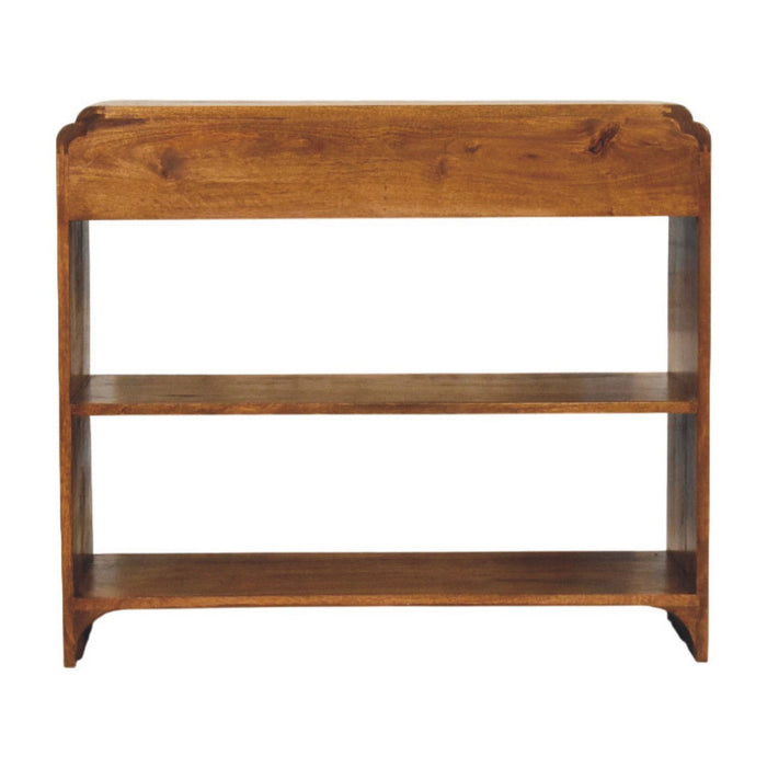 Solid Wood Console Table With Shelf With Drawer (723409) - Brown