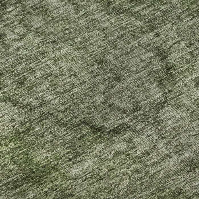 10' X 14' Abstract Washable Area Rug With UV Protection (696272) - Green / Silver