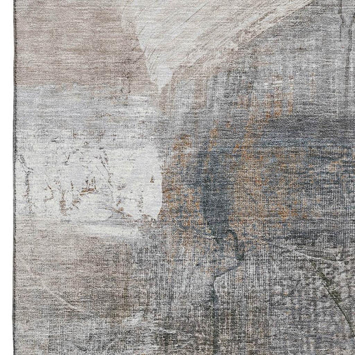10' X 14' Abstract Washable Area Rug With UV Protection (718412) - Light Taupe / Gray