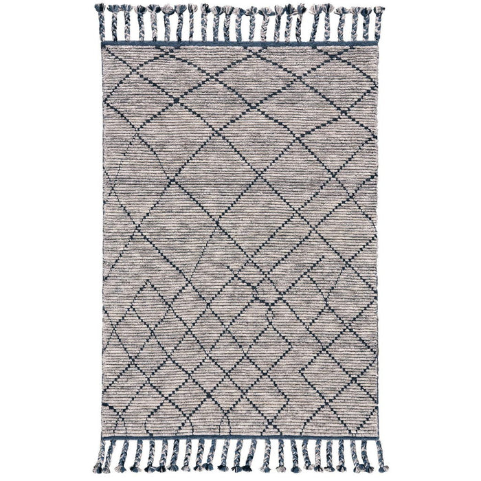 8' X 12' Wool Geometric Hand Knotted Area Rug (565763) - Taupe