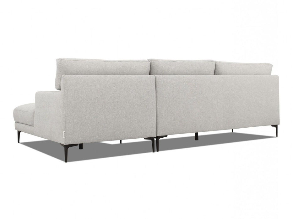 Contemporary Squared Edge Left Facing Sectional Sofa - Dove