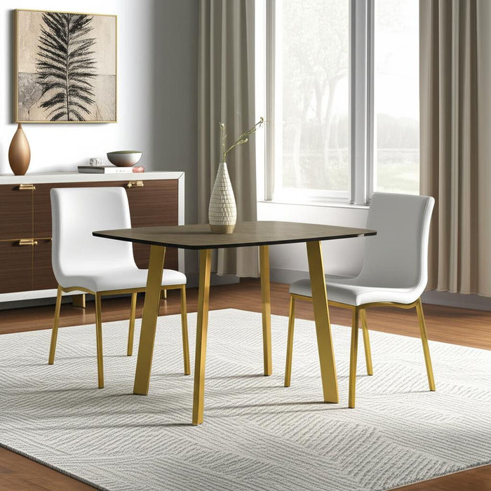 Upholstered Leather Dining Chairs (Set of 2) - White