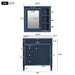 Giga bathroom vanity with medicine cabinet, modern storage cabinet featuring 2 soft-closing doors and 4 drawers, in a sleek design.