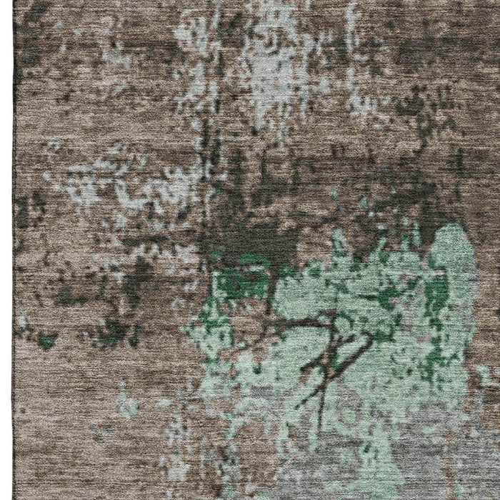 10' X 14' Abstract Washable Area Rug With UV Protection (707833) - Taupe / Brown / Ivory