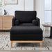 Giga oversized swivel barrel accent chair and ottoman set with storage, featuring plush upholstery and a 360-degree rotating design.