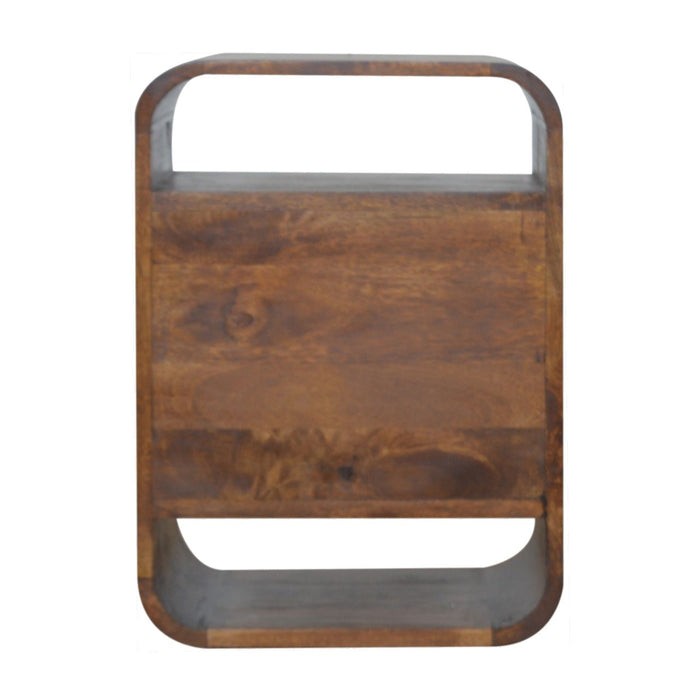 22" Wood Two Drawer Nightstand - Chestnut