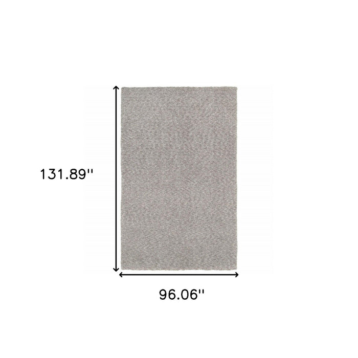 8' x 11' Shaggy Soft Gray Indoor Area Rug - Modern