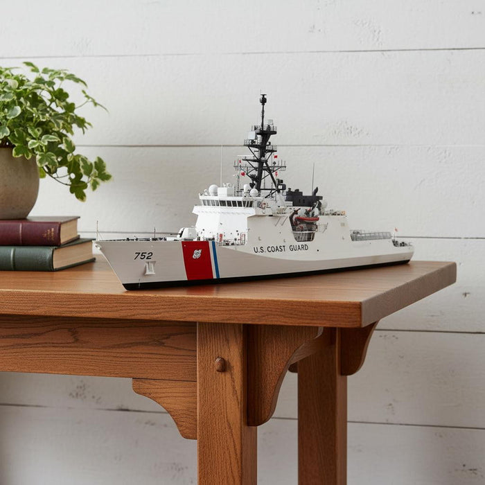 Hand Painted Model Boat (624363) - White
