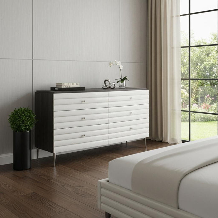 Double Dresser Six Drawer - Gray