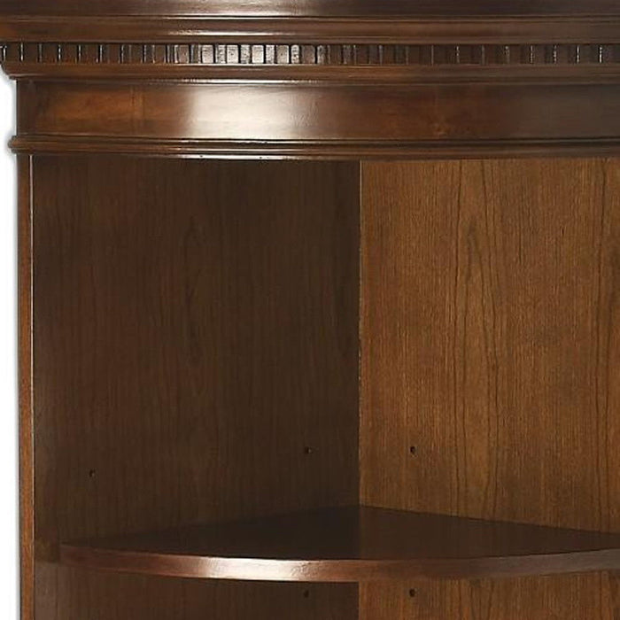 Solid Wood Frame Standard Display Stand With Three Shelves - Brown