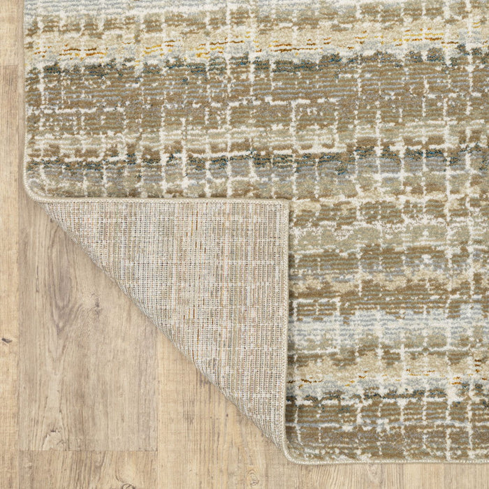 9' x 12' Power Loom Area Rug - Gray And Ivory