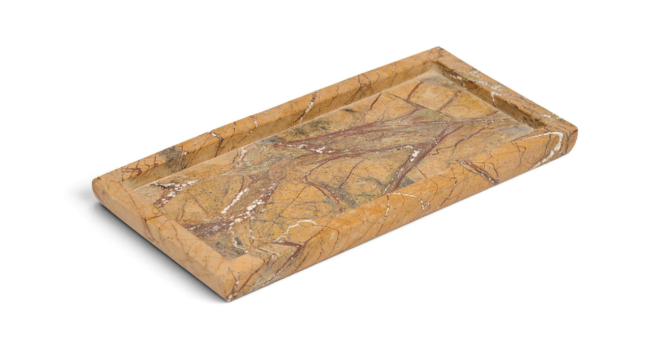 Nolan genuine marble tray by Meridian Furniture, rectangular tray with polished marble surface and sleek design.