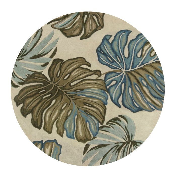 5' Round Wool Hand Tufted Area Rug - Ivory